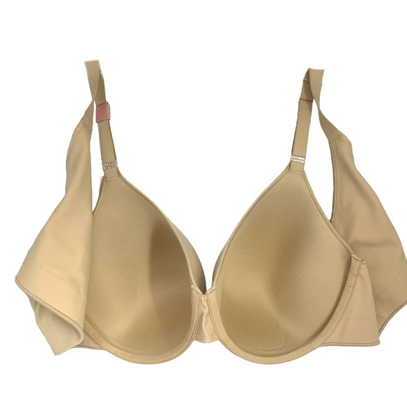 New Cacique Lightly Lined Full Coverage Bra Plus Sz 46C 46 C Beige Nude NWT - Picture 7 of 8